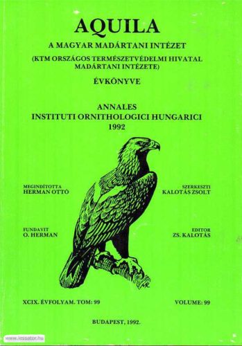 Aquila folyóiratok a Madártani Intézet évkönyvei (több évfolyam)