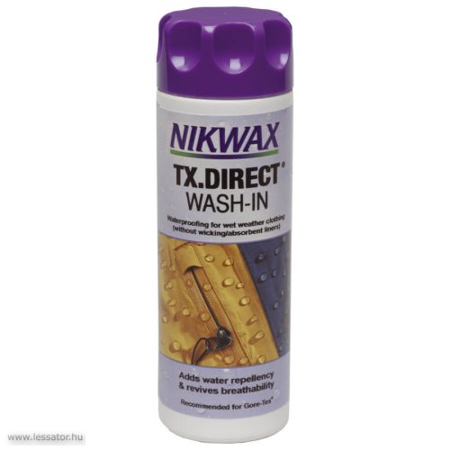 NIKWAX TX.DIRECT WASH IN ruha impregnáló kézi és gépi mosáshoz.